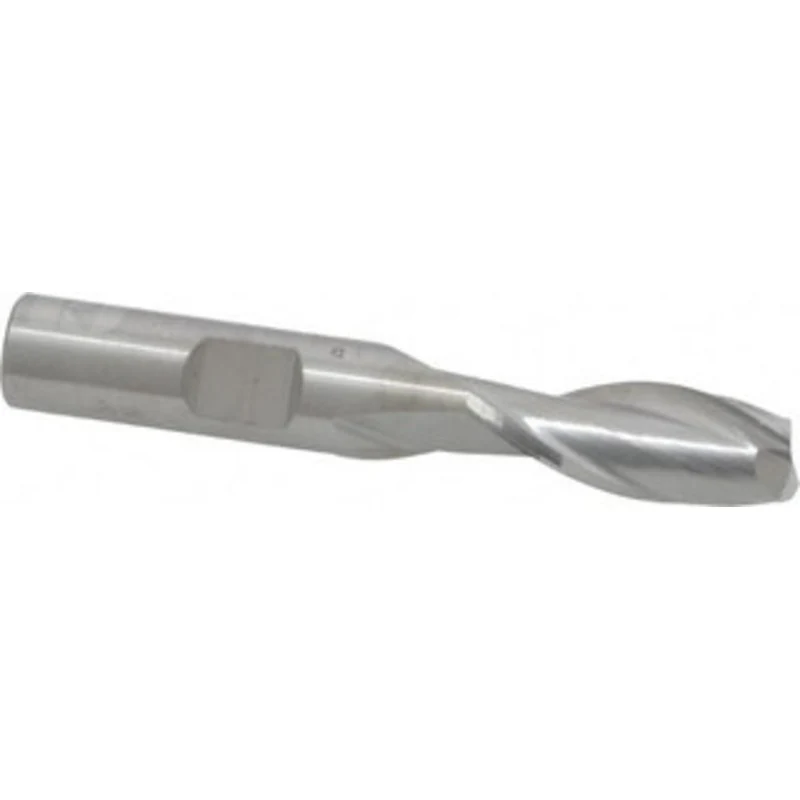 RobbJack 3/8, 7/8 LOC, 3/8 Shank Diam, 2-1/2 OAL, 2 Flute, Solid Carbide Square End Mill Single End, Uncoated, Spiral...